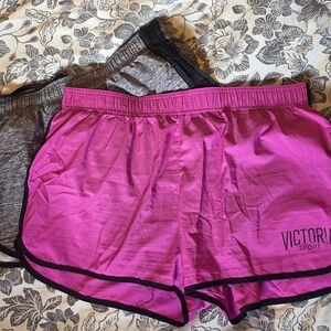 Victoria's Secret Sport Black and Pink Shorts